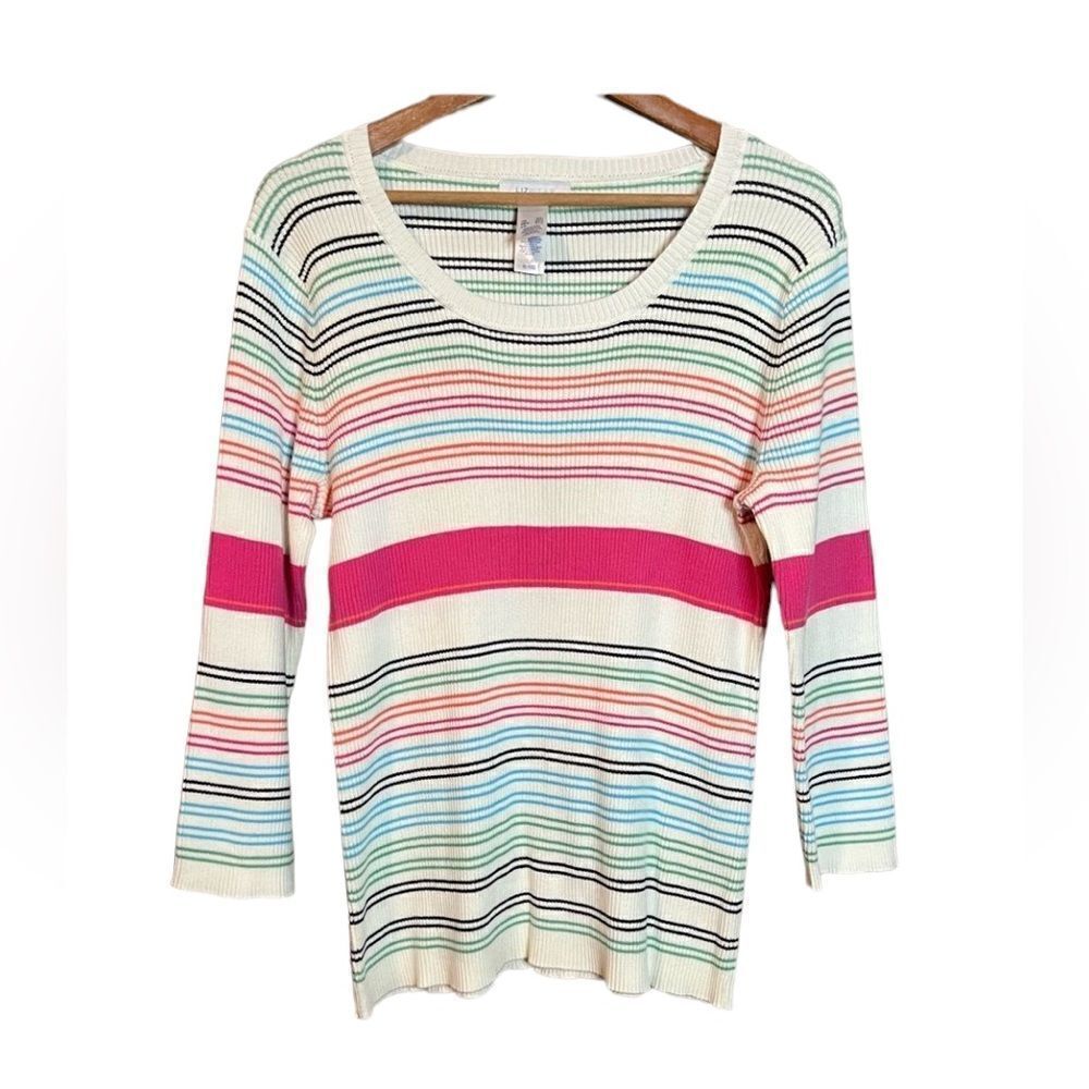 NWT! Liz swear striped sweater‎